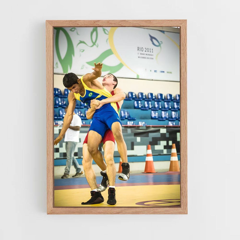 Poster Olympics wrestling – affiche Lutte (vue 4)